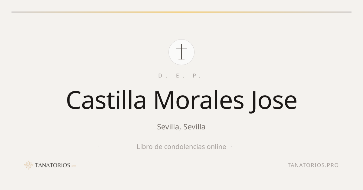 Memorial de Castilla Morales Jose