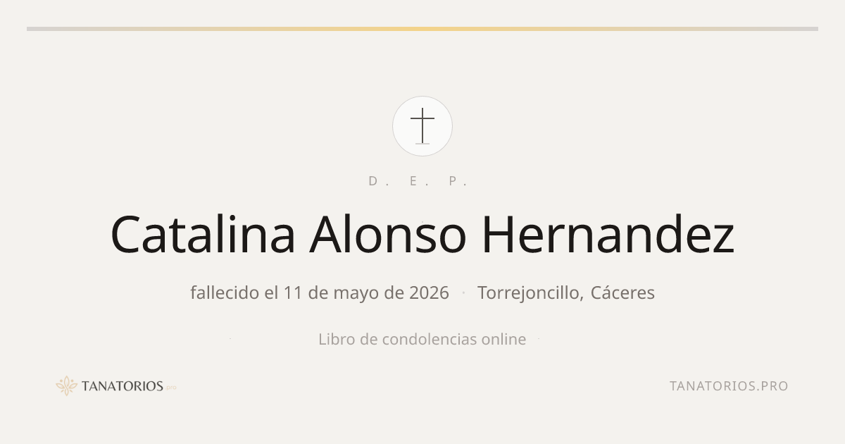 Memorial de Catalina Alonso Hernandez