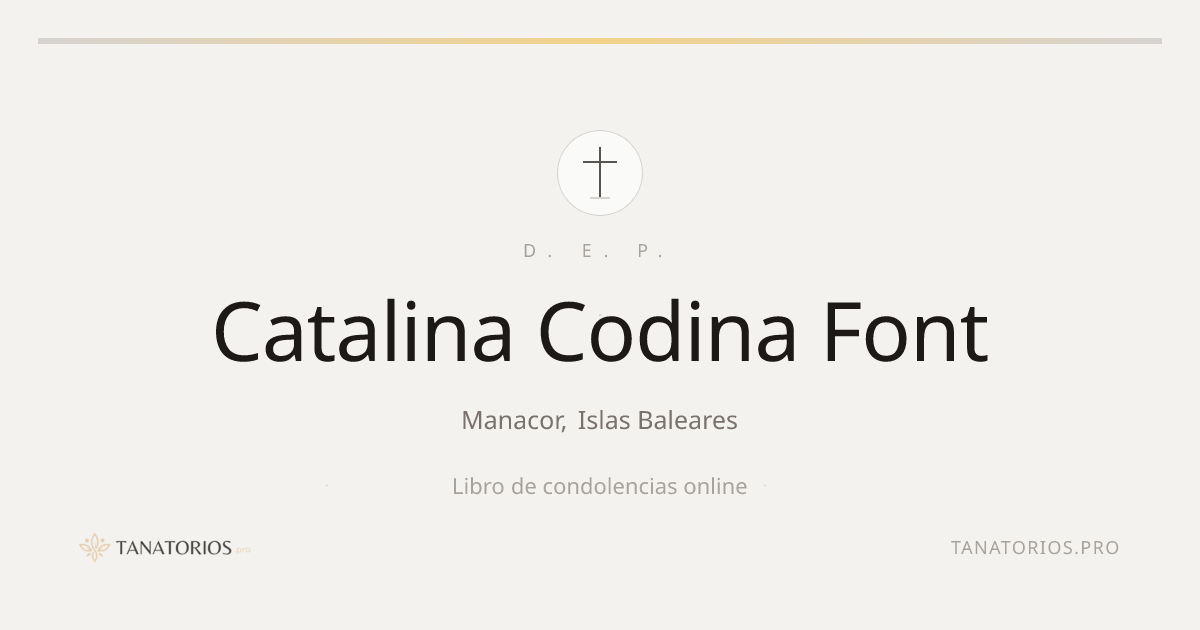 Memorial de Catalina Codina Font