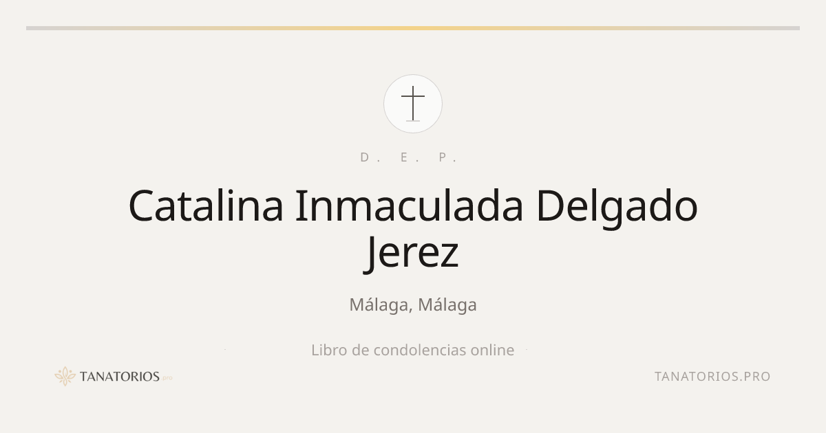 Memorial de Catalina Inmaculada Delgado Jerez