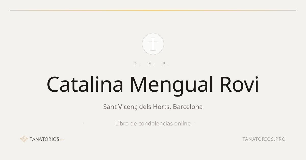 Memorial de Catalina Mengual Rovi