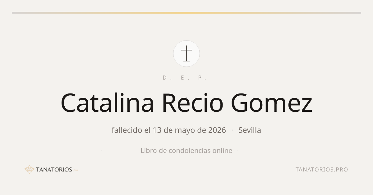 Memorial de Catalina Recio Gomez