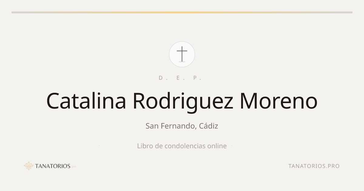 Memorial de Catalina Rodriguez Moreno