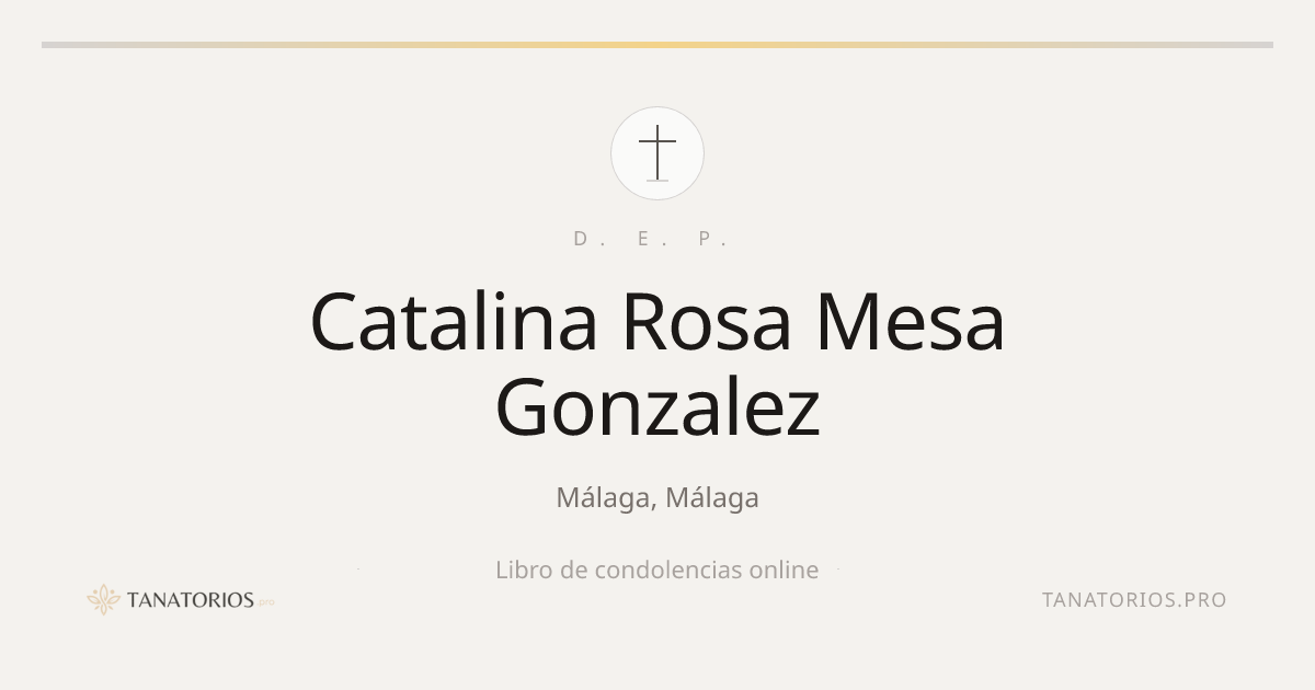 Memorial de Catalina Rosa Mesa Gonzalez