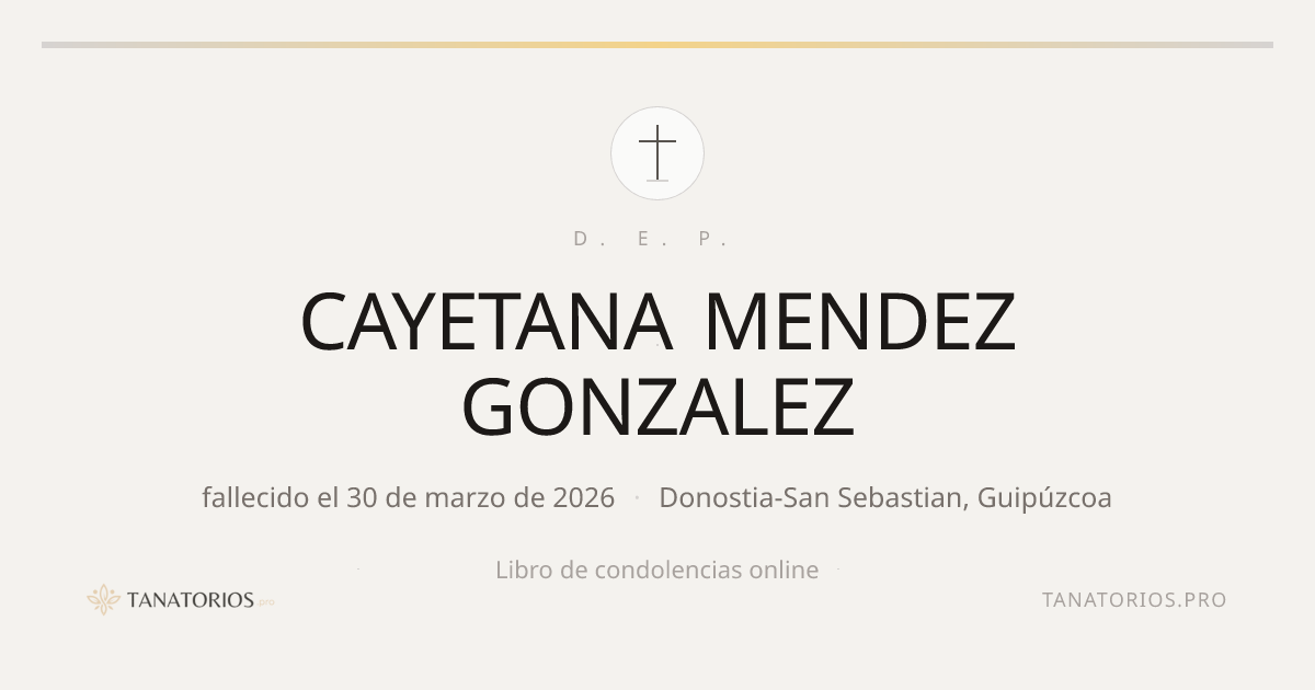 Memorial de CAYETANA MENDEZ GONZALEZ