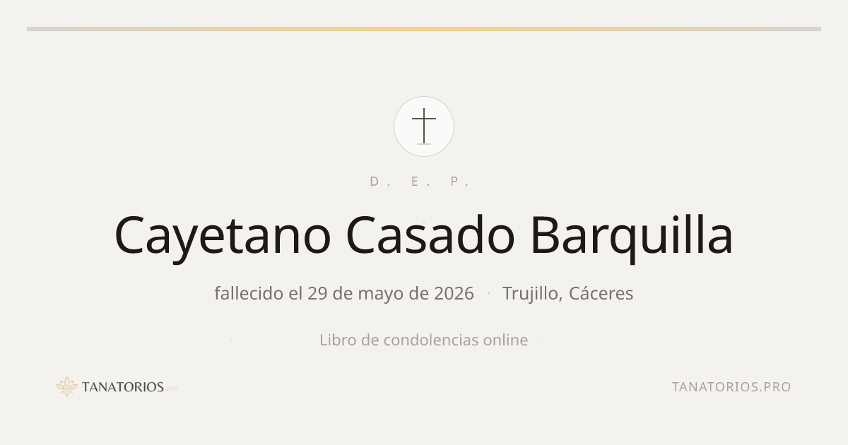 Memorial de Cayetano Casado Barquilla