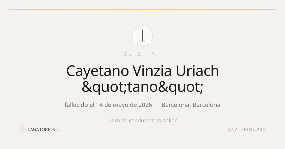 Memorial de Cayetano Vinzia Uriach "tano"