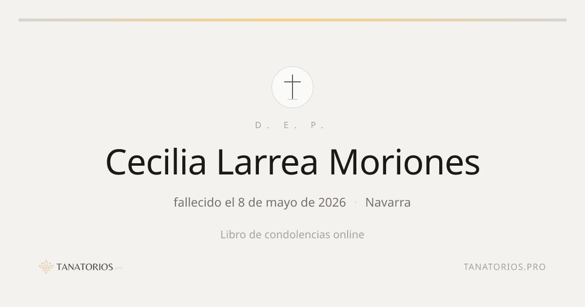 Memorial de Cecilia Larrea Moriones