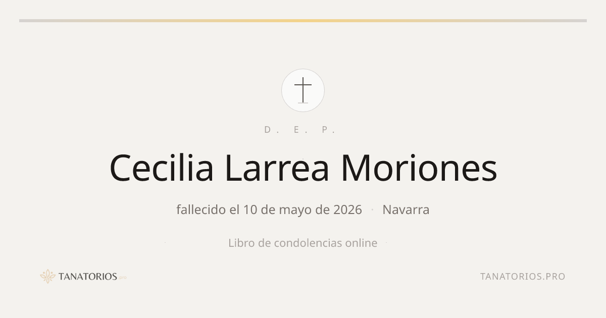 Memorial de Cecilia Larrea Moriones