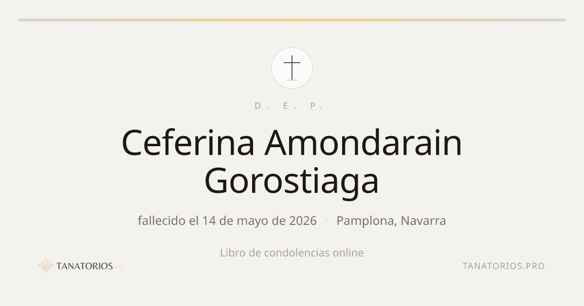 Memorial de Ceferina Amondarain Gorostiaga
