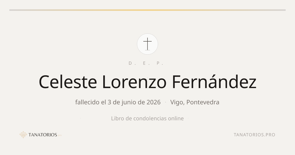 Memorial de Celeste Lorenzo Fernández
