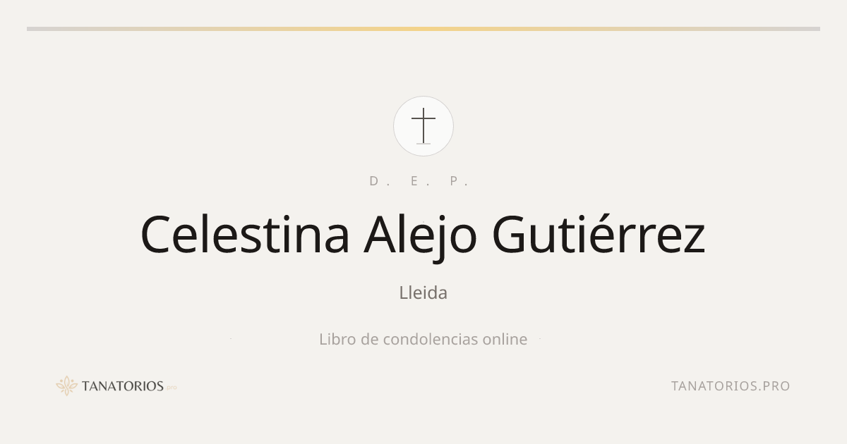 Memorial de Celestina Alejo Gutiérrez