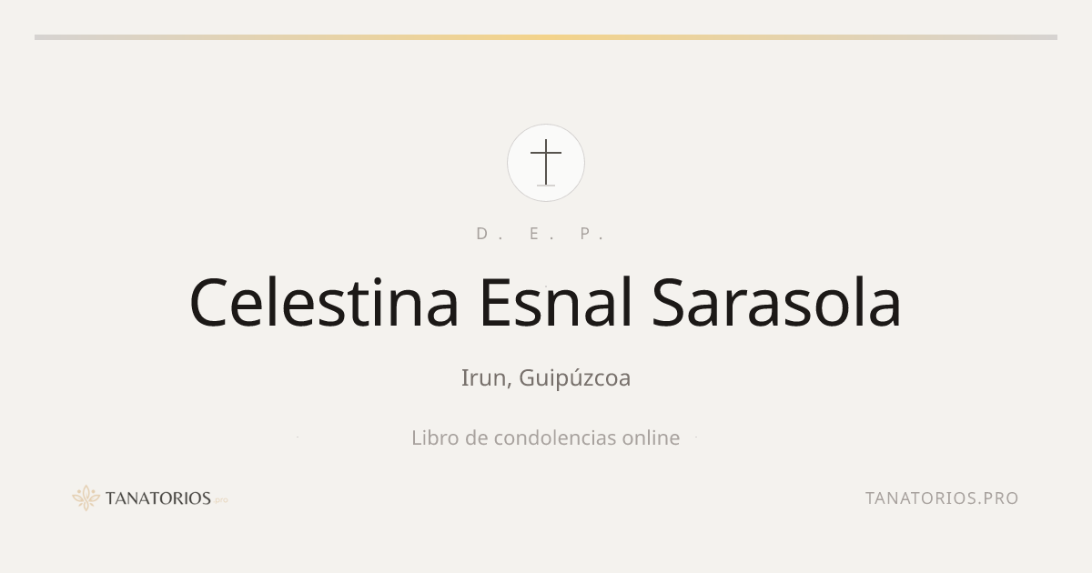 Memorial de Celestina Esnal Sarasola