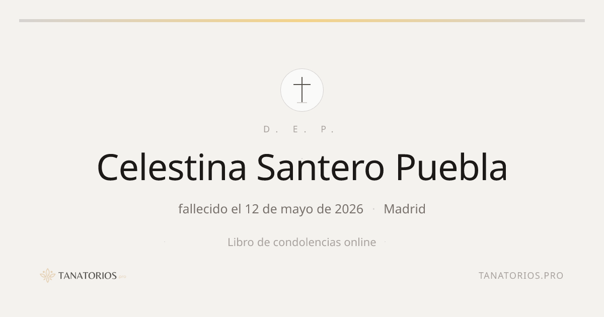 Memorial de Celestina Santero Puebla