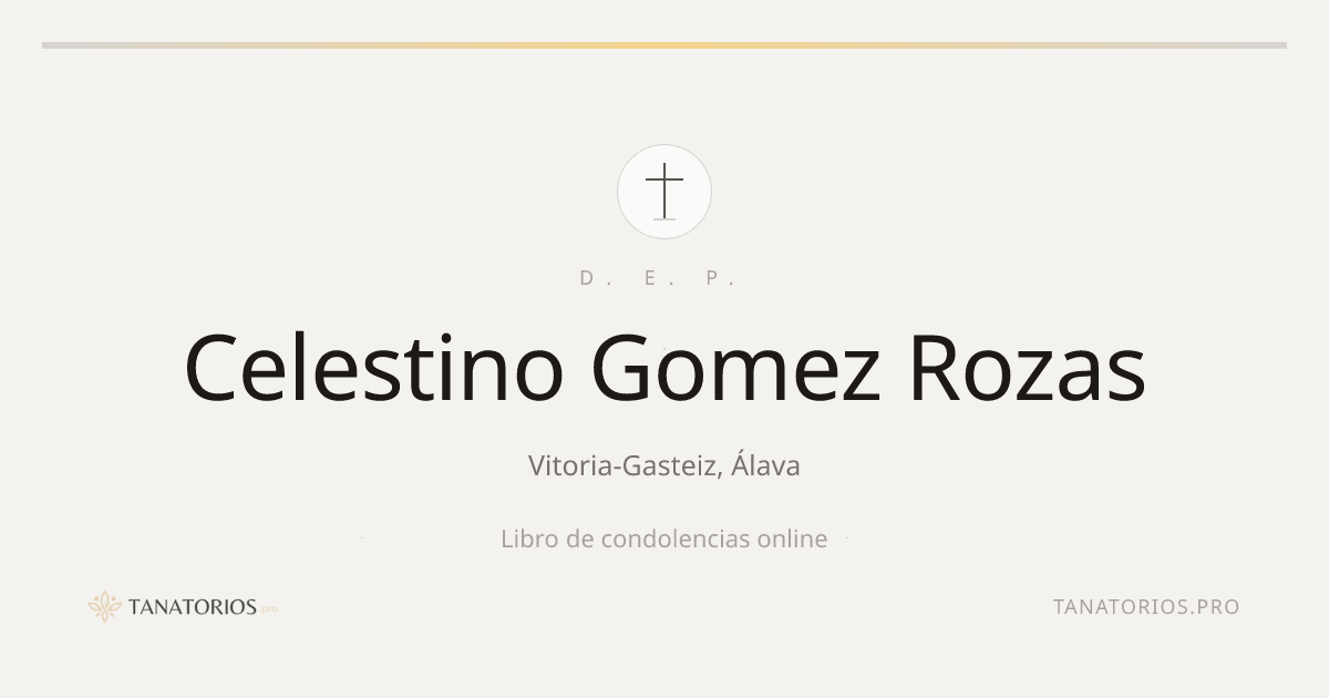 Memorial de Celestino Gomez Rozas