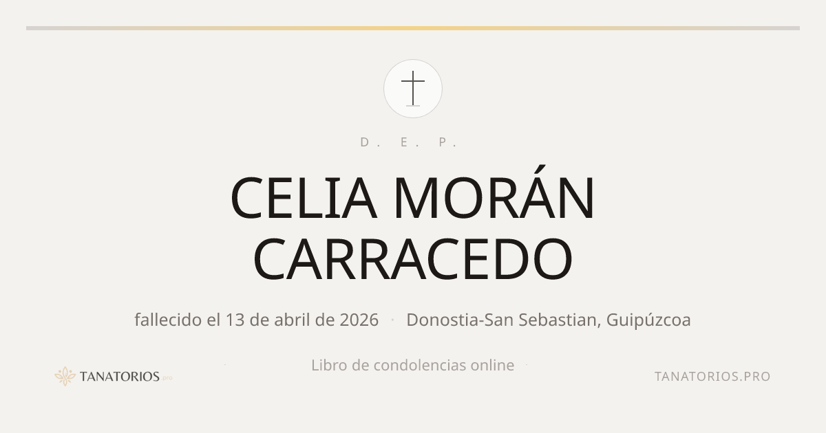 Memorial de CELIA MORÁN CARRACEDO