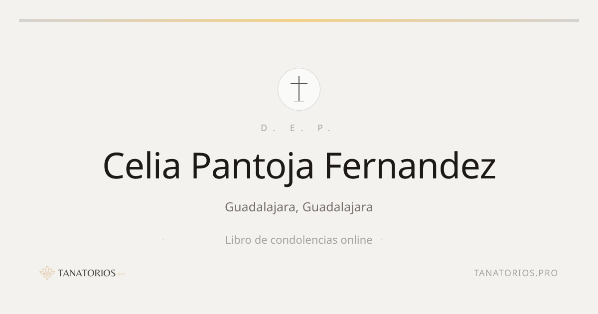 Memorial de Celia Pantoja Fernandez