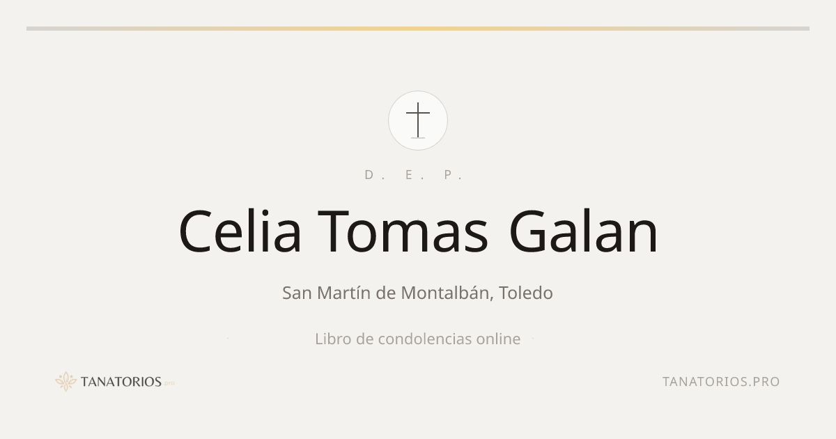 Memorial de Celia Tomas Galan