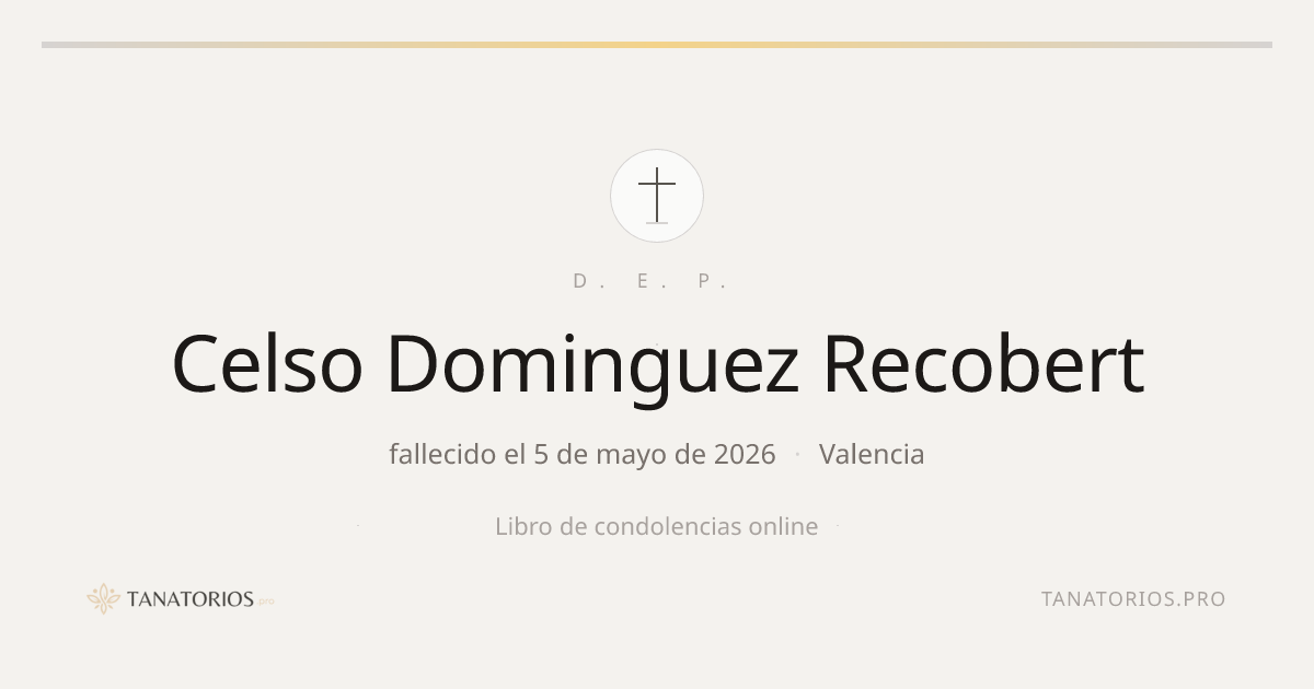 Memorial de Celso Dominguez Recobert