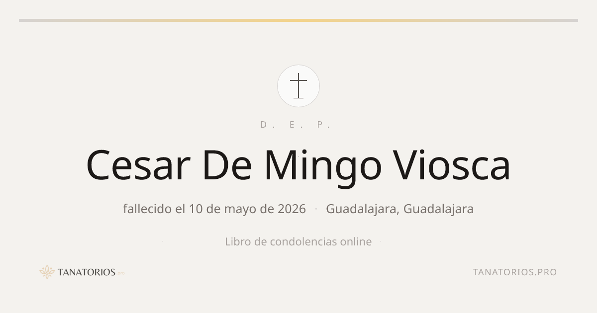 Memorial de Cesar De Mingo Viosca
