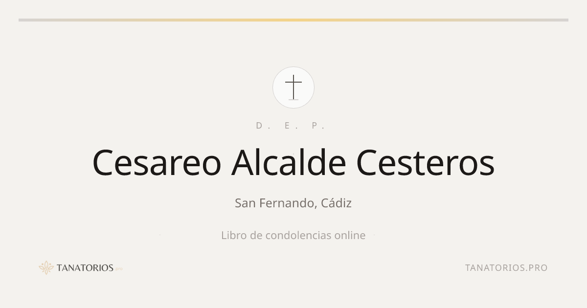 Memorial de Cesareo Alcalde Cesteros