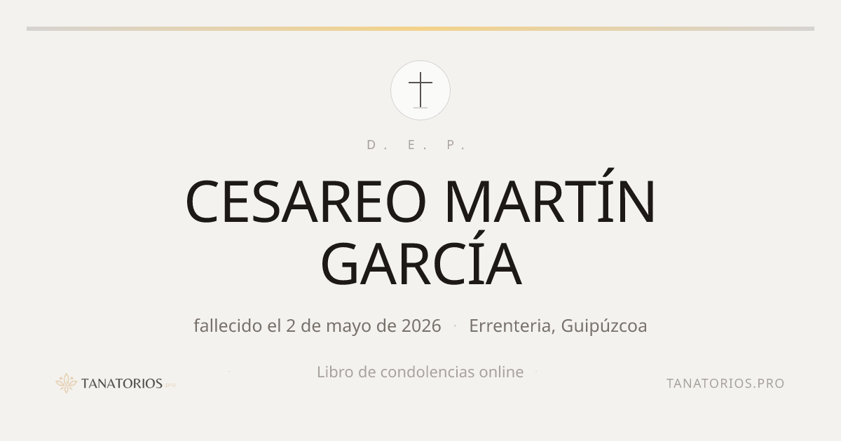 Memorial de CESAREO MARTÍN GARCÍA