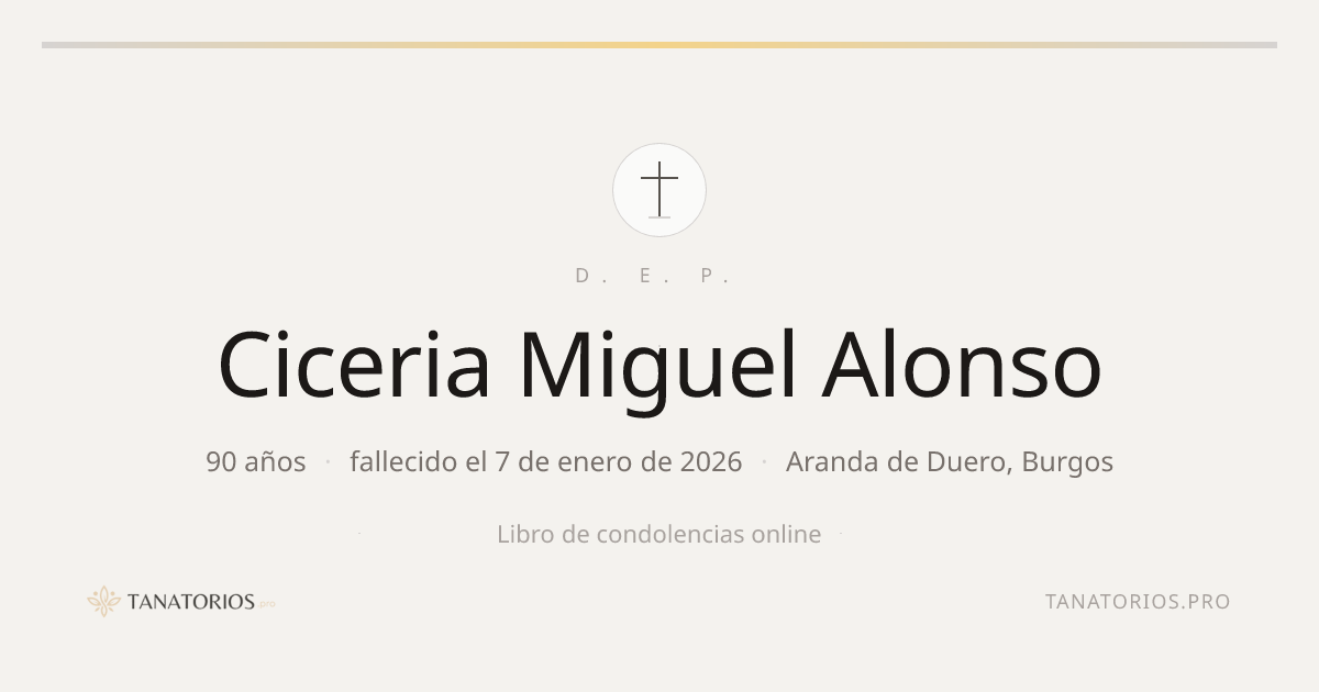 Memorial de Ciceria Miguel Alonso