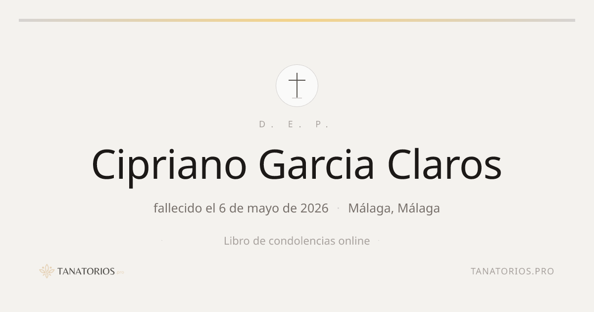 Memorial de Cipriano Garcia Claros