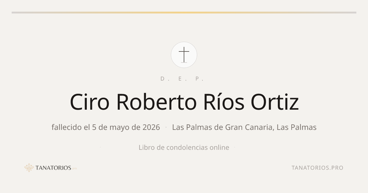 Memorial de Ciro Roberto Ríos Ortiz