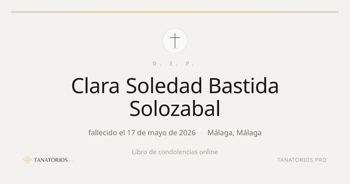 Memorial de Clara Soledad Bastida Solozabal