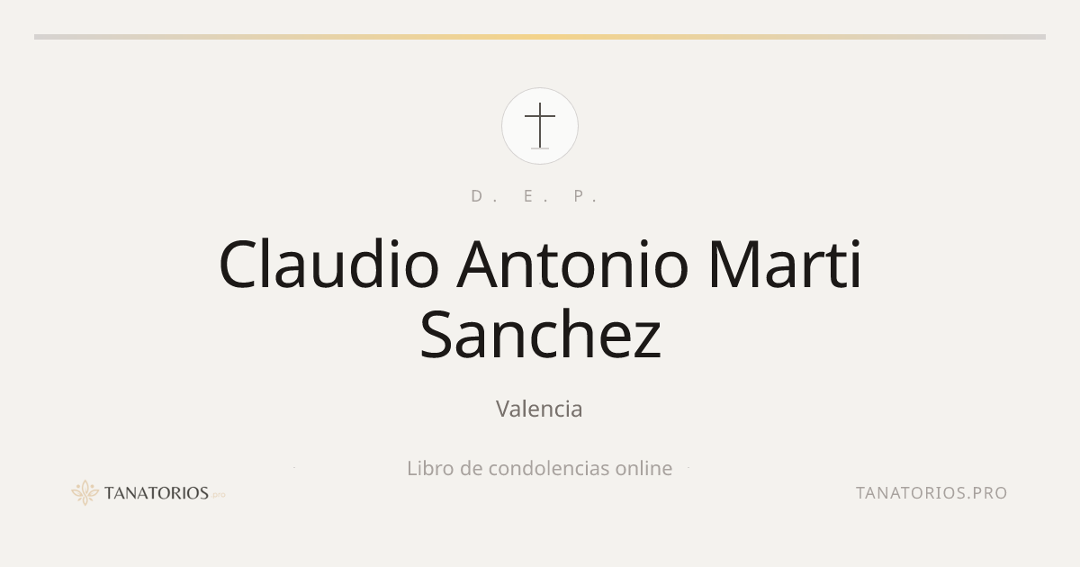 Memorial de Claudio Antonio Marti Sanchez