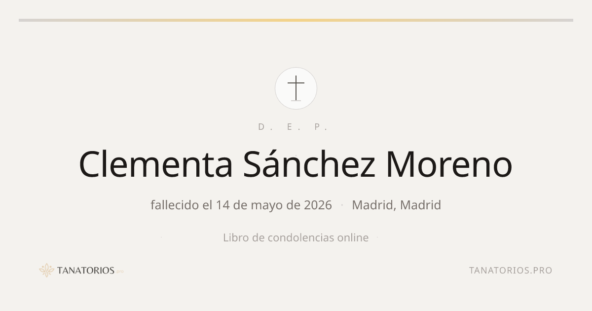Memorial de Clementa Sánchez Moreno