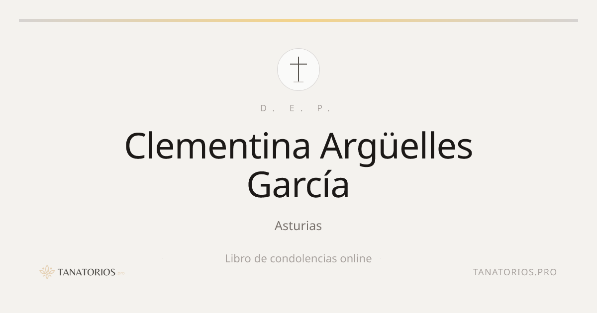 Memorial de Clementina Argüelles García