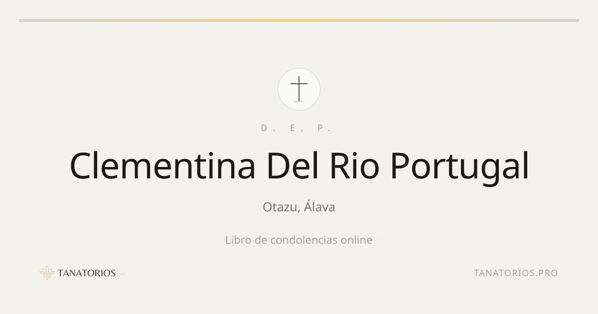 Memorial de Clementina Del Rio Portugal