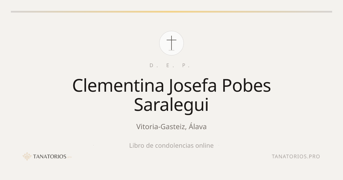 Memorial de Clementina Josefa Pobes Saralegui