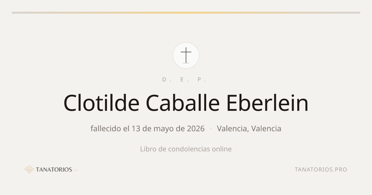Memorial de Clotilde Caballe Eberlein
