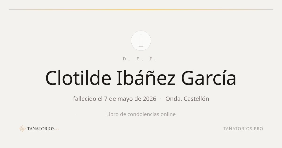 Memorial de Clotilde Ibáñez García