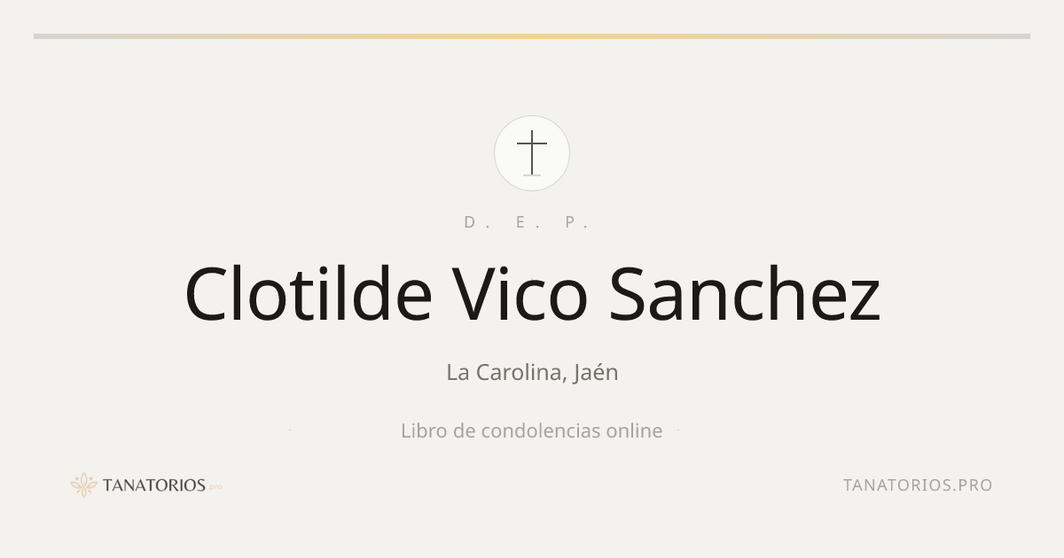 Memorial de Clotilde Vico Sanchez