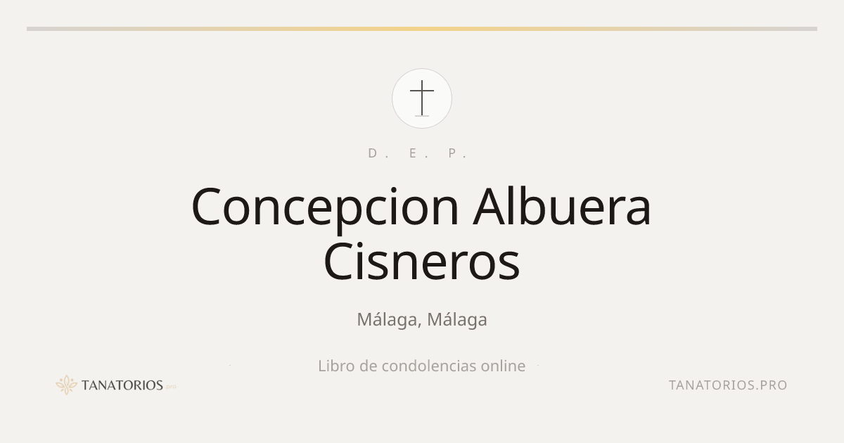 Memorial de Concepcion Albuera Cisneros