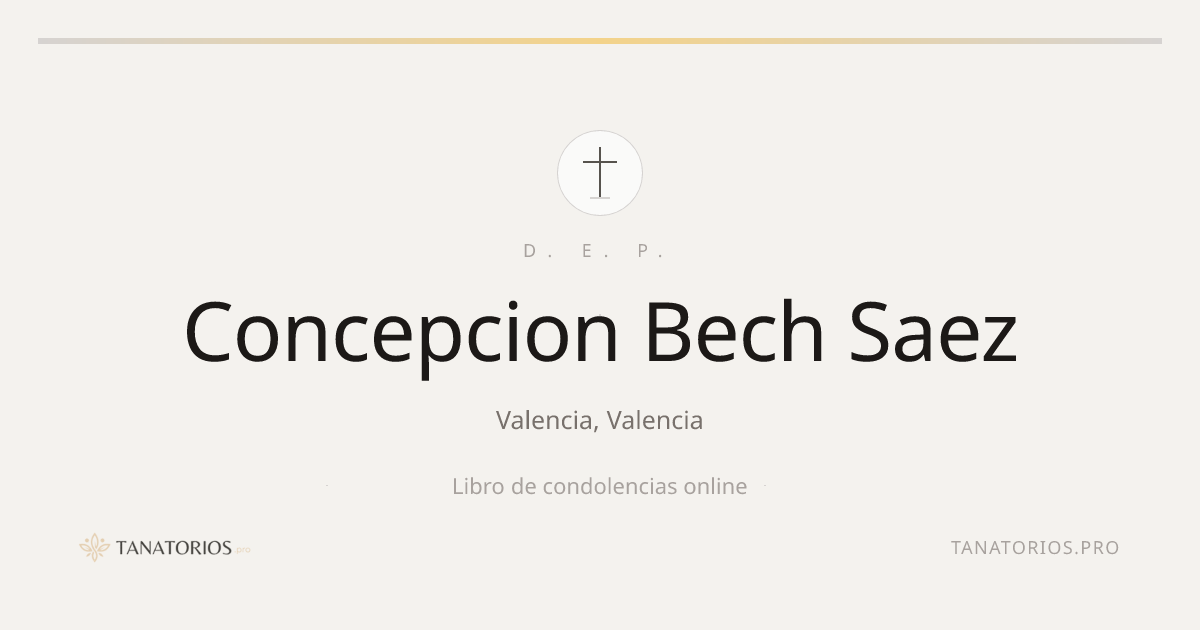 Memorial de Concepcion Bech Saez