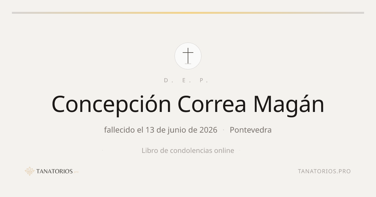 Memorial de Concepción Correa Magán