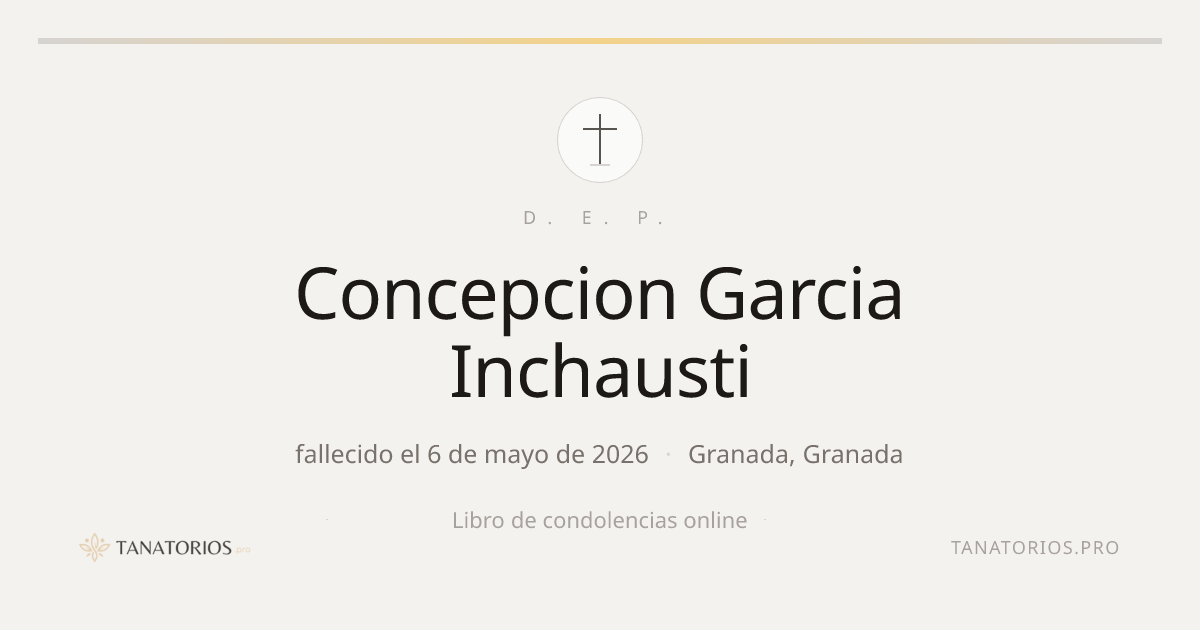 Memorial de Concepcion Garcia Inchausti