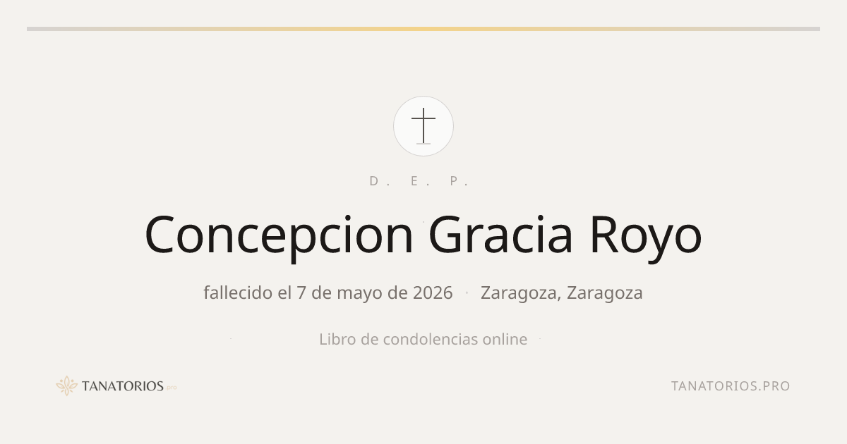 Memorial de Concepcion Gracia  Royo