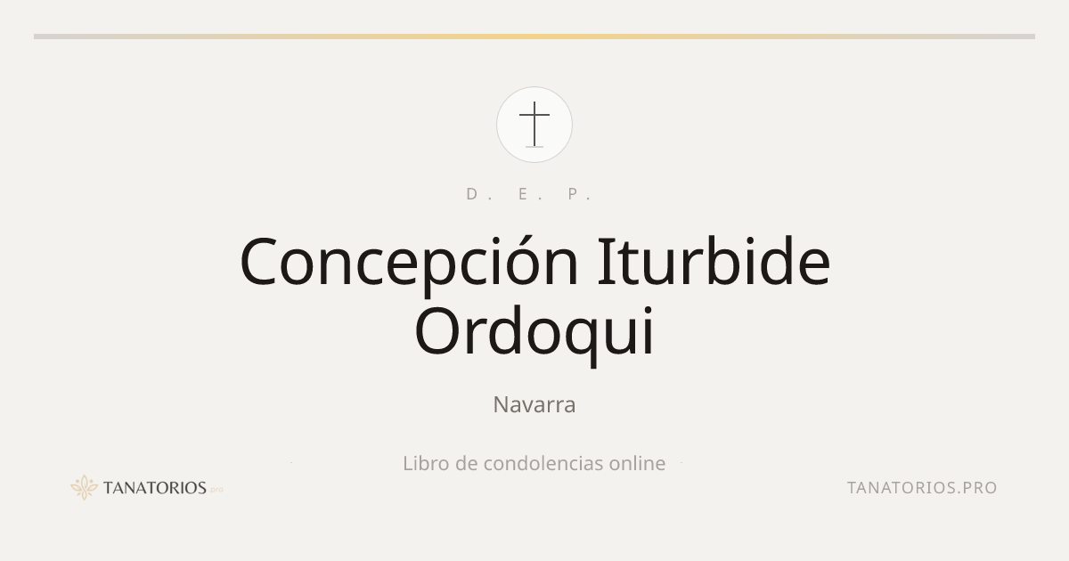 Memorial de Concepción Iturbide Ordoqui