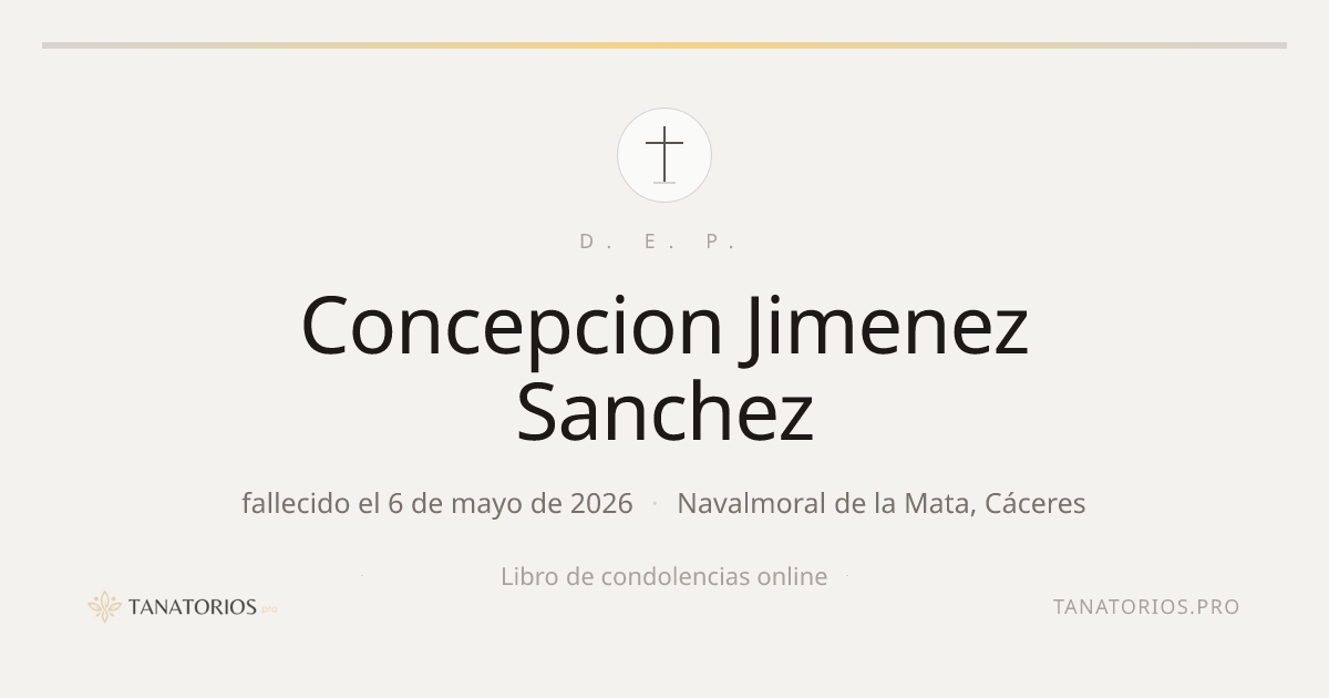 Memorial de Concepcion Jimenez Sanchez