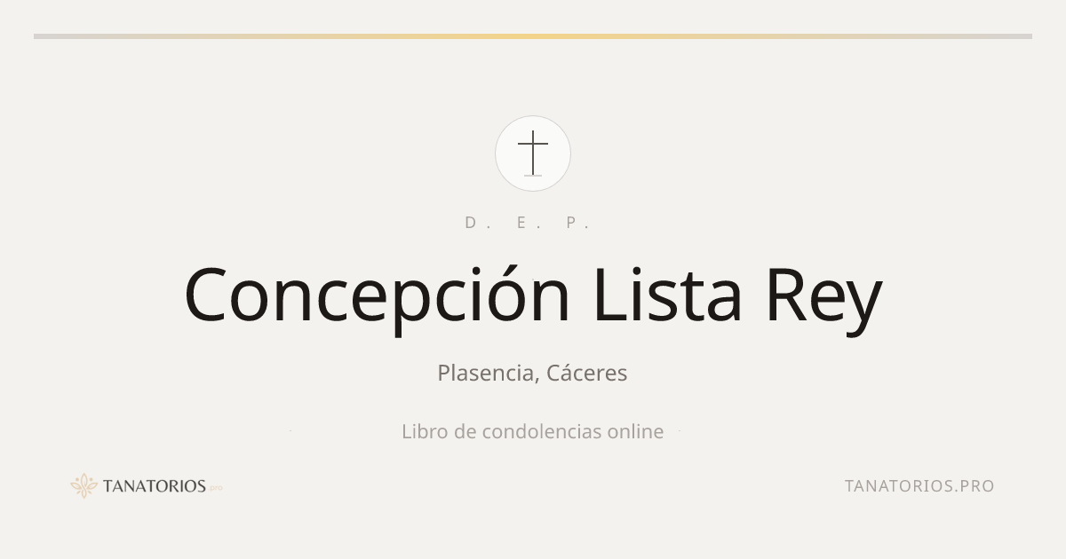 Memorial de Concepción Lista Rey