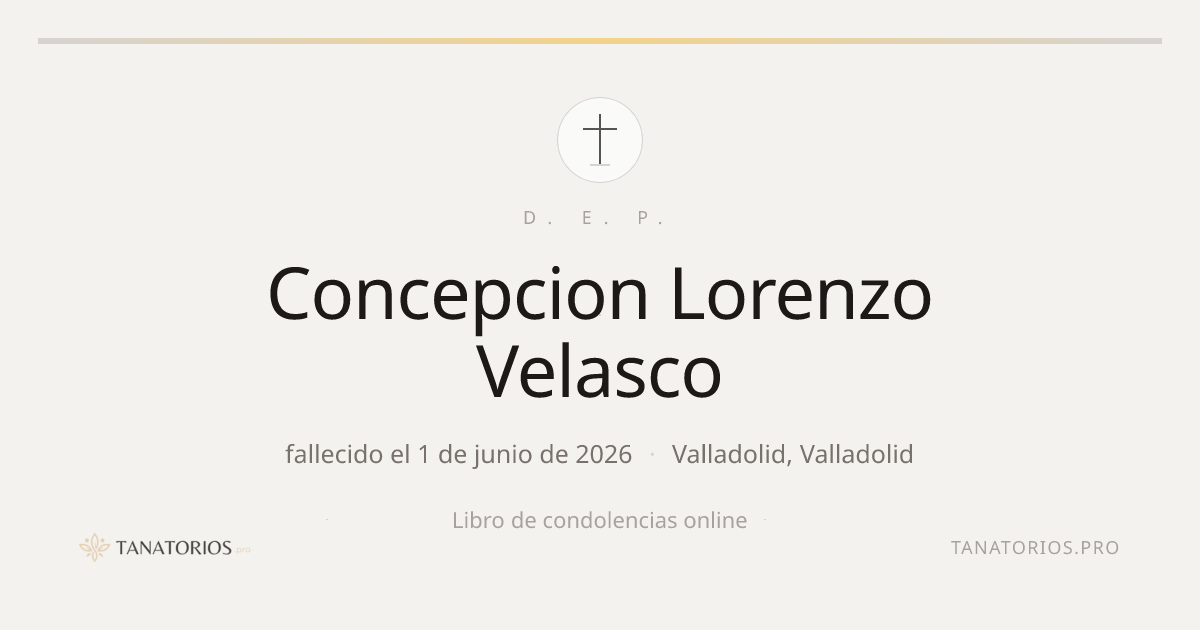 Memorial de Concepcion Lorenzo Velasco