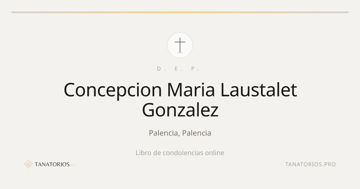 Memorial de Concepcion Maria Laustalet Gonzalez
