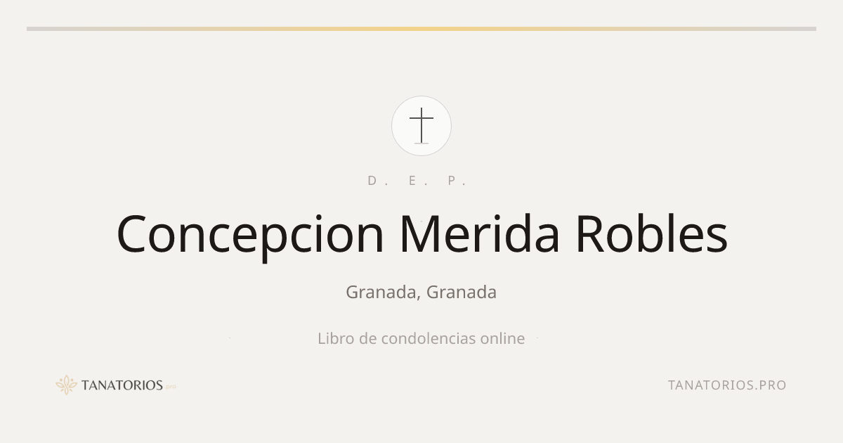 Memorial de Concepcion Merida Robles