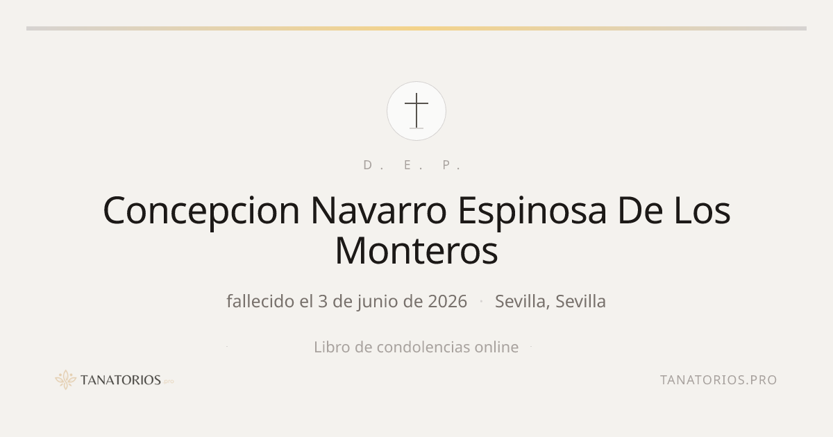 Memorial de Concepcion Navarro Espinosa De Los Monteros
